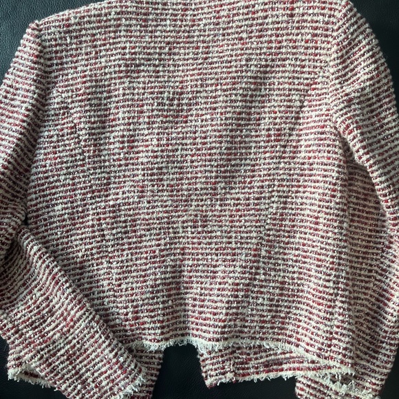 IRO red and white tweed jacket - Picture 4 of 4